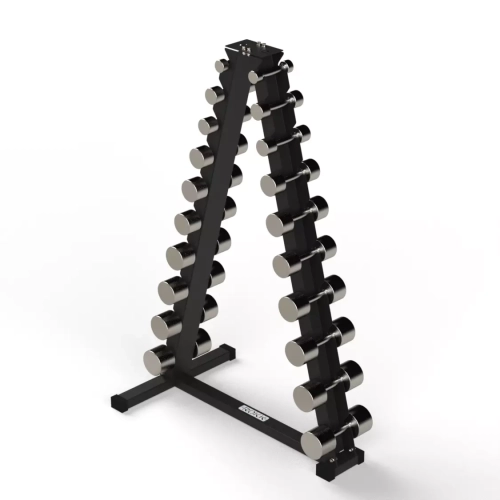 Zestaw hantli chromowanych 1-10kg ze stojakiem ROKK RPS-180